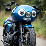 Motorcycle with eyes